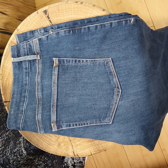 Good American Denim - Good American Women's Good Petite Straight Mid Rise Jeans Size 15 / 33 Blue